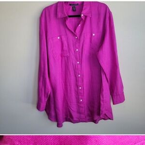 Womens Ralph Lauren Linen blouse 2x. Like new. Great condition.
